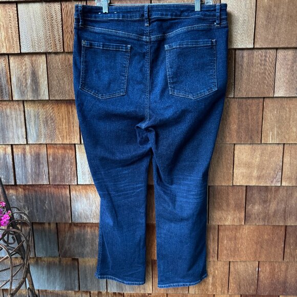 EUC CHICO’S Dark Indigo Blue Define Me Straight Leg Ankle Jeans Women's 16 - Picture 7 of 12